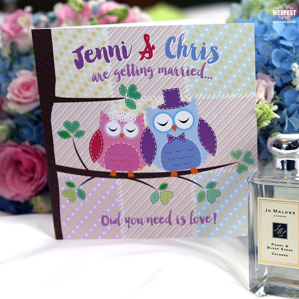 owl theme wedding invitations