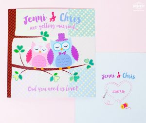 owl wedding invitations