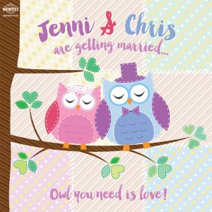 owl you need is love wedding Invitation