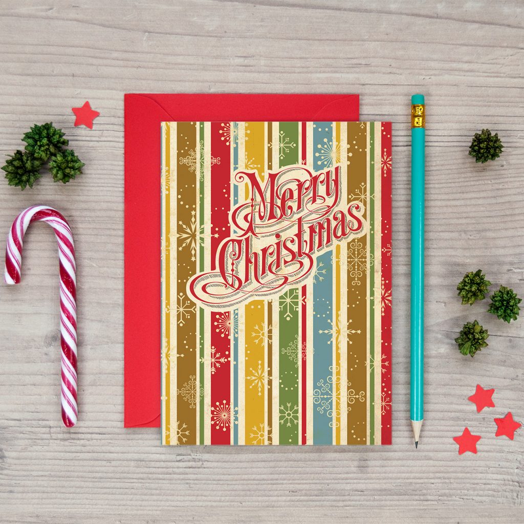 classic retro style christmas cards