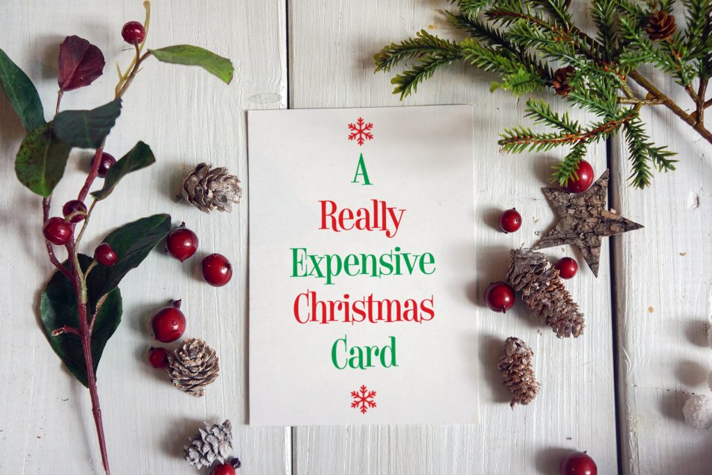 funny merry christmas card stationery