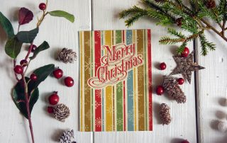 merry christmas cards vintage rustic style