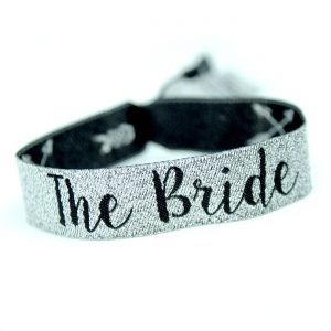 the bride team bride silver-hen do wristband accessories