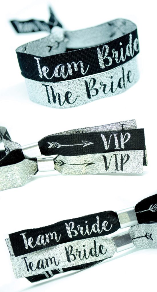 vip team bride wristbands hen night ideas