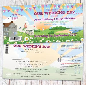 festival wedding donegal mcgrorys culdaff wedding invitations