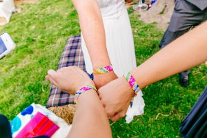 festival wedding wristband favours