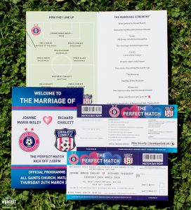 football programme wedding order of service booklet