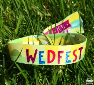 unique wedfest wedding favour wristbands