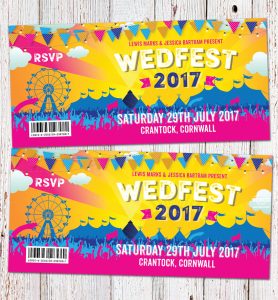 wedfest festival wedding invites