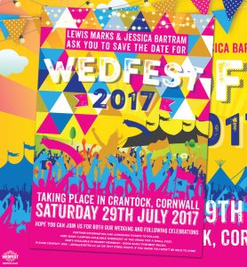 wedfest festival wedding save the dates