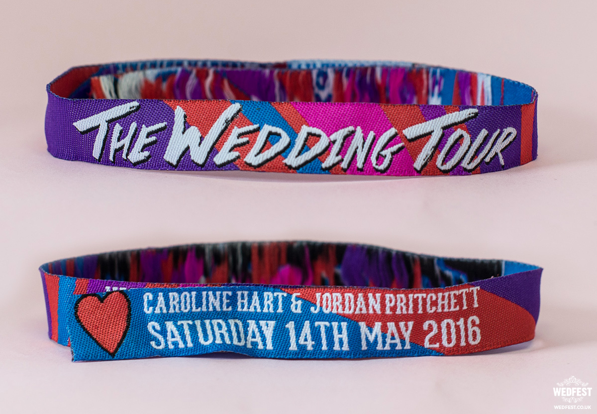 woven fabric wedding festival wristbands