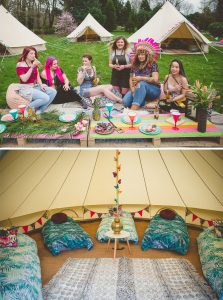 hen camp hen party glamping