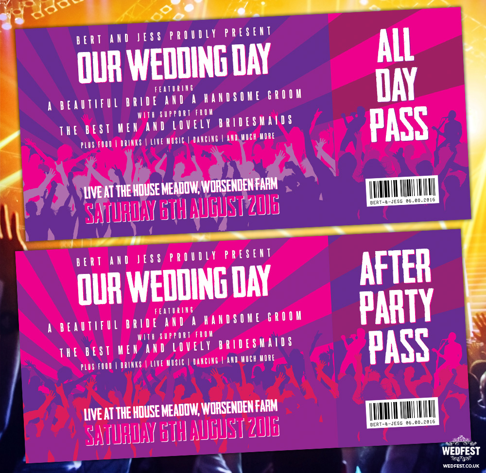 live music concert wedding invites wedfest