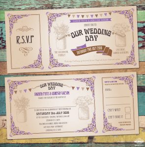 Ticket Style Wedding Invites VINTAGE