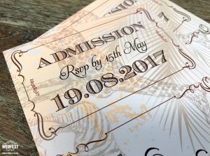 london zoo animals vintage chic ticket wedding invite