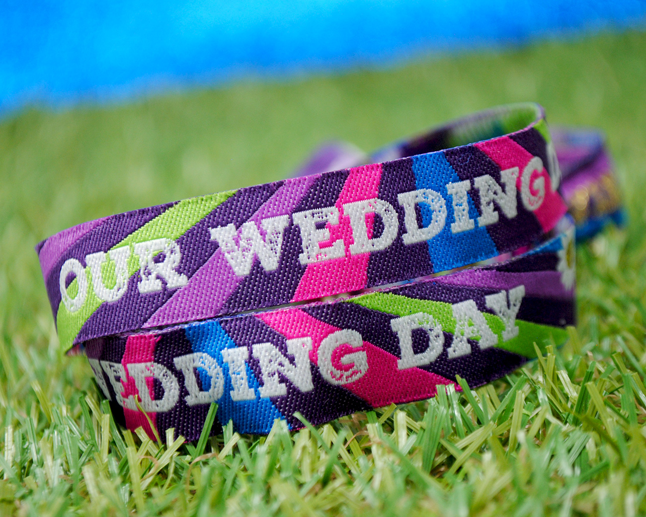 our wedding day festival wedding wristbands