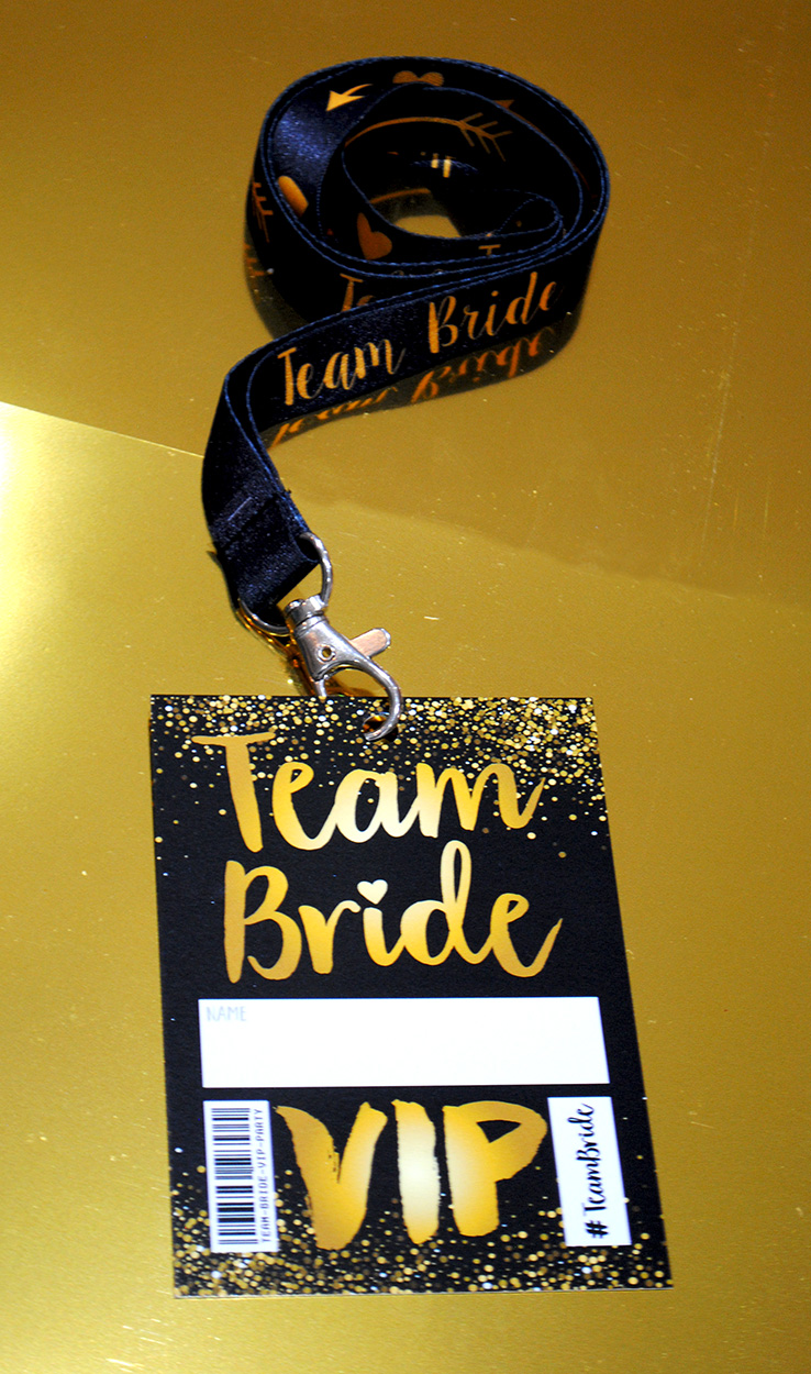 team bride hen party vip pass lanyard