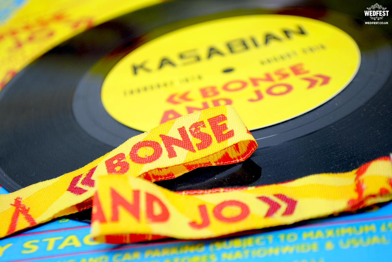 reading festival wedding stationery vinyl records wristband favours reading festival wedding stationery vinyl records wristband favours