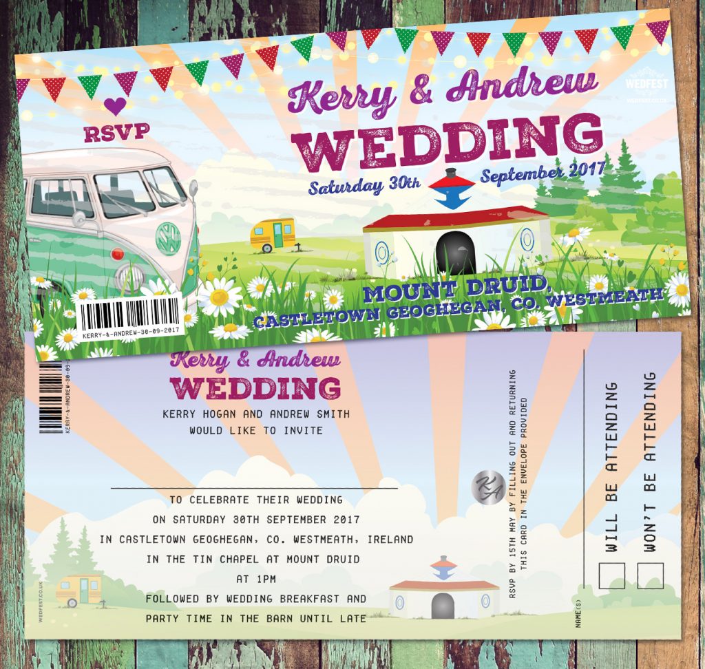 mount druid wedfest festival-weddings ireland invitations