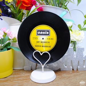 oasis vinyl record wedding table number centerpiece