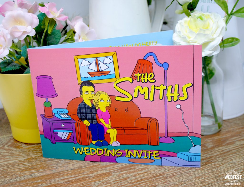 the simpsons themed wedding invitations