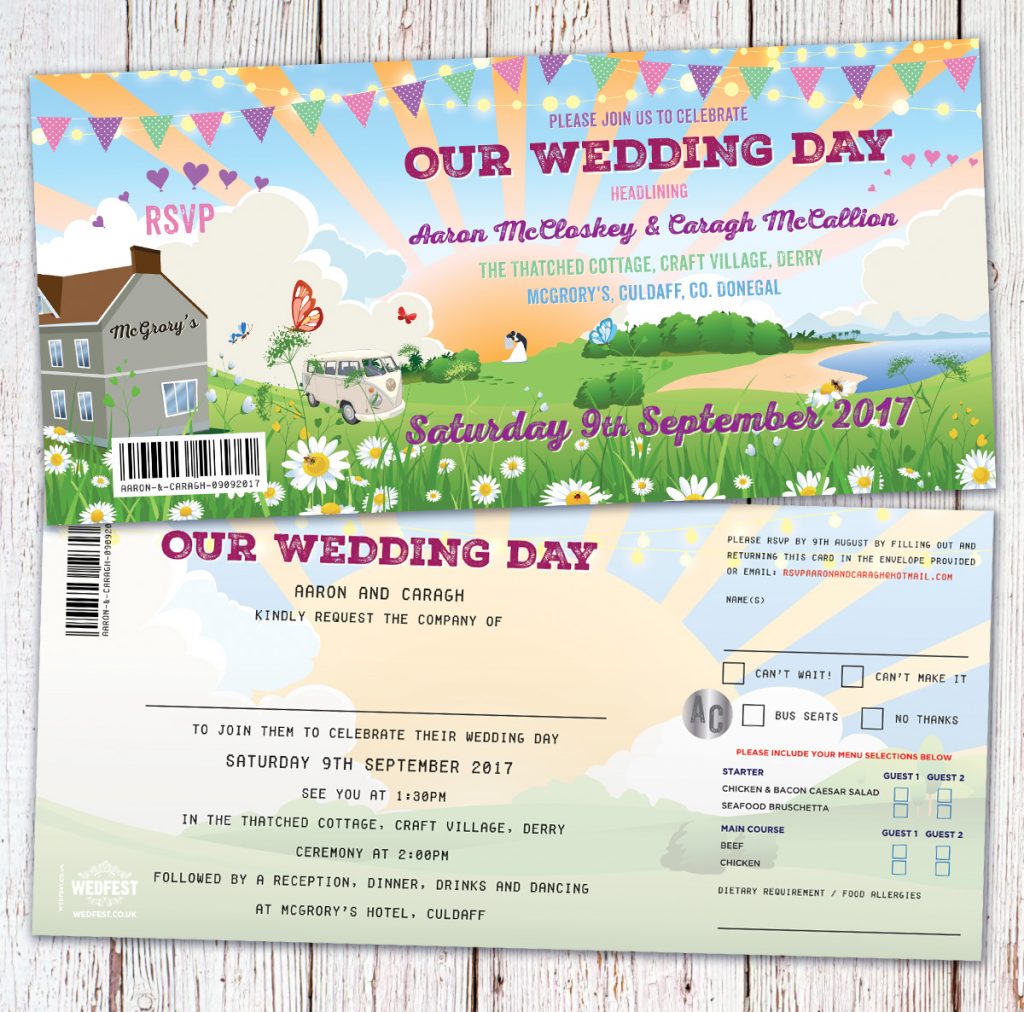 wedfest festival wedding invitations donegal ireland