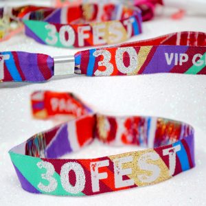 30th birthday party wristbands
