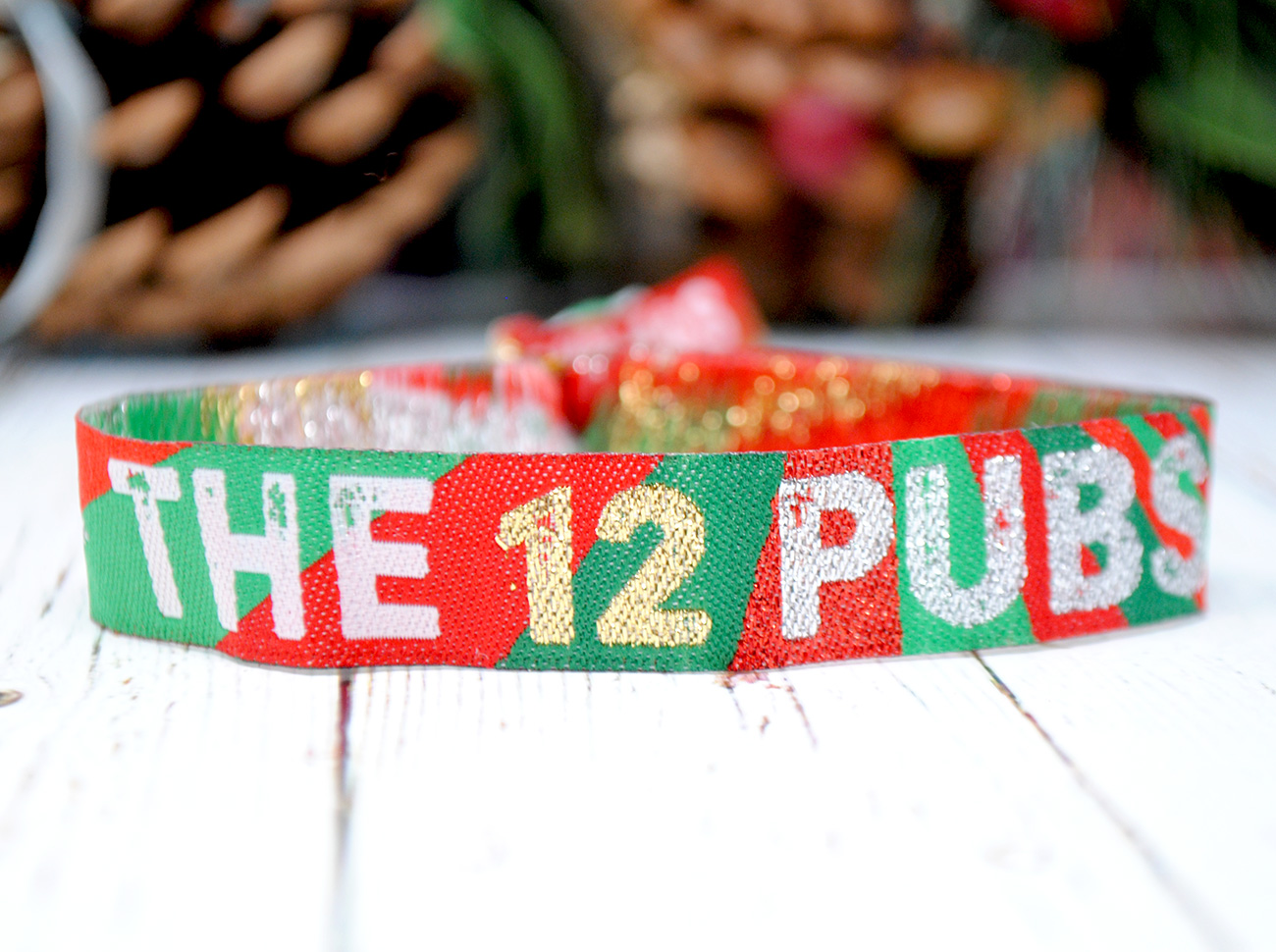 THE 12 PUBS christmas pub crawl party wristbands