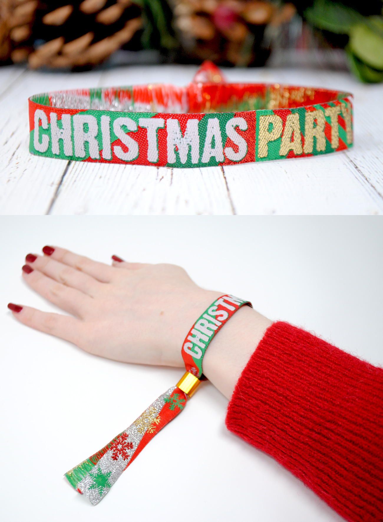 christmas party wristbands bracelets