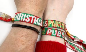 christmas work party favour wristbands