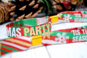 christmas xmas themed party wristband favours