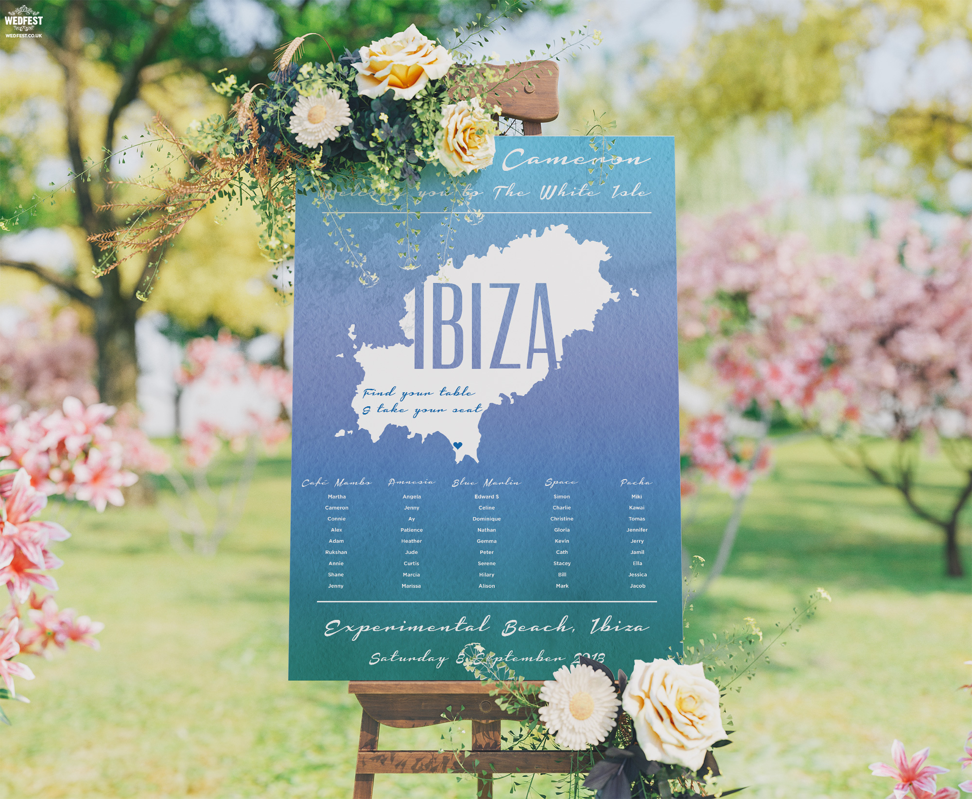 ibiza wedding table plan wedfest