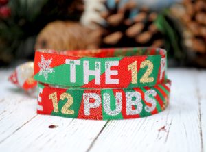 the 12 pubs of christmas party pub crawl wristbands accessories