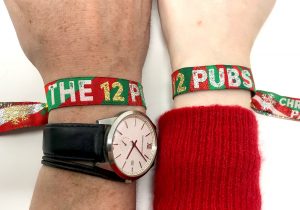 the 12 pubs of christmas pub crawl wristbands accessories