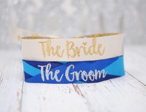 the bride and the groom wedding hen stag party wristbands