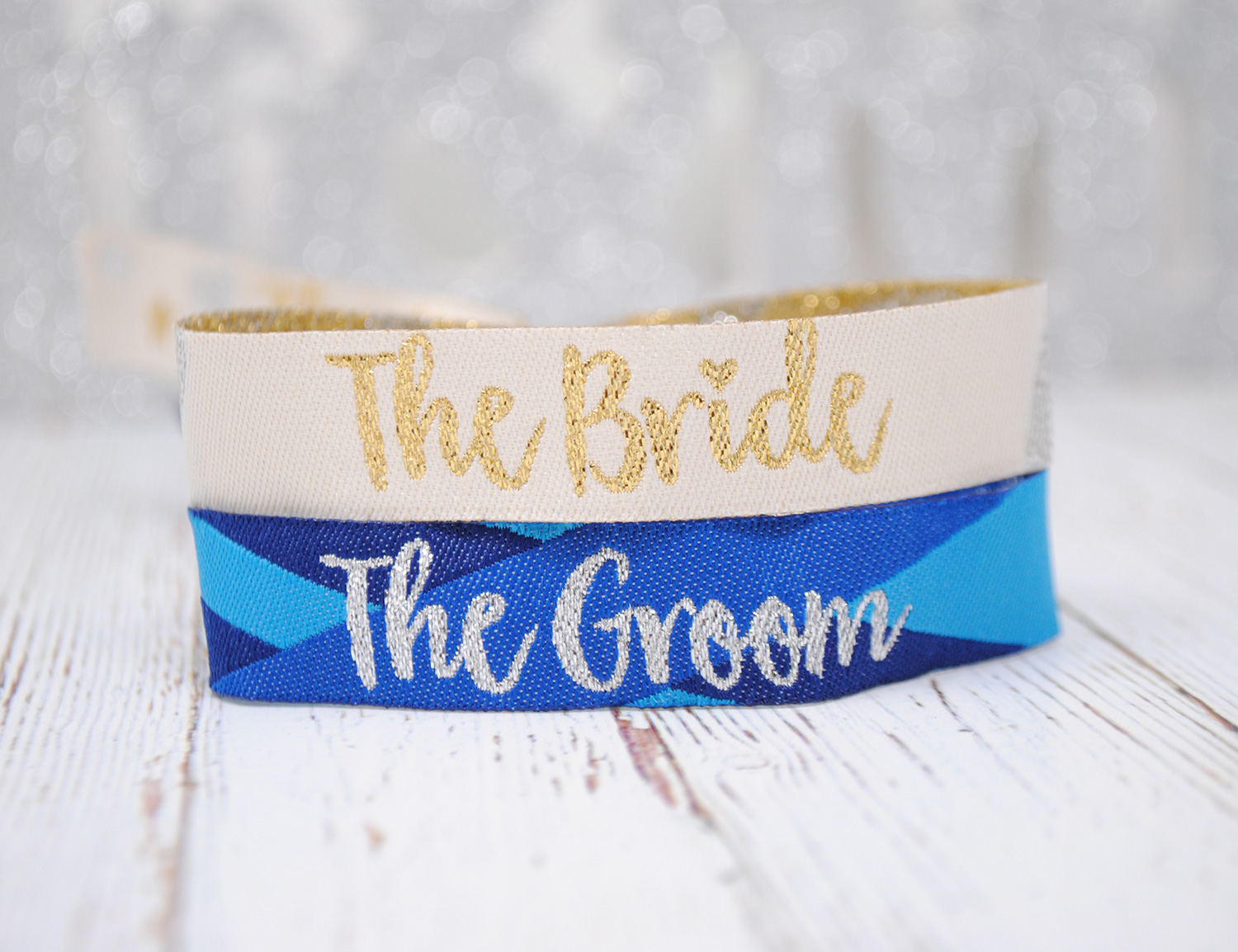 the bride and the groom wedding hen stag party wristbands