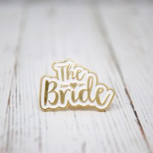 the bride wedding hen party enamel pin badge