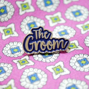 the groom wedding enamel lapel pin badge