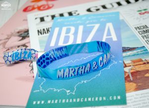 wedding save the date wristbands ibiza brides