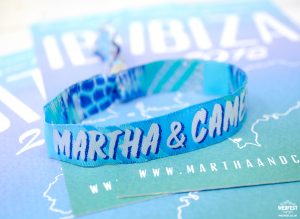 Ibiza save the date wristbands