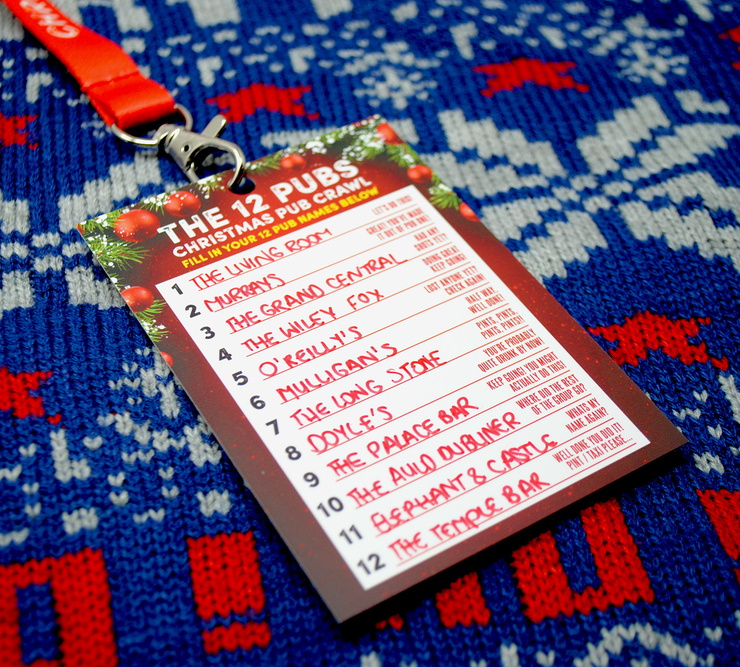 12 pubs of christmas dublin vip guide lanyard