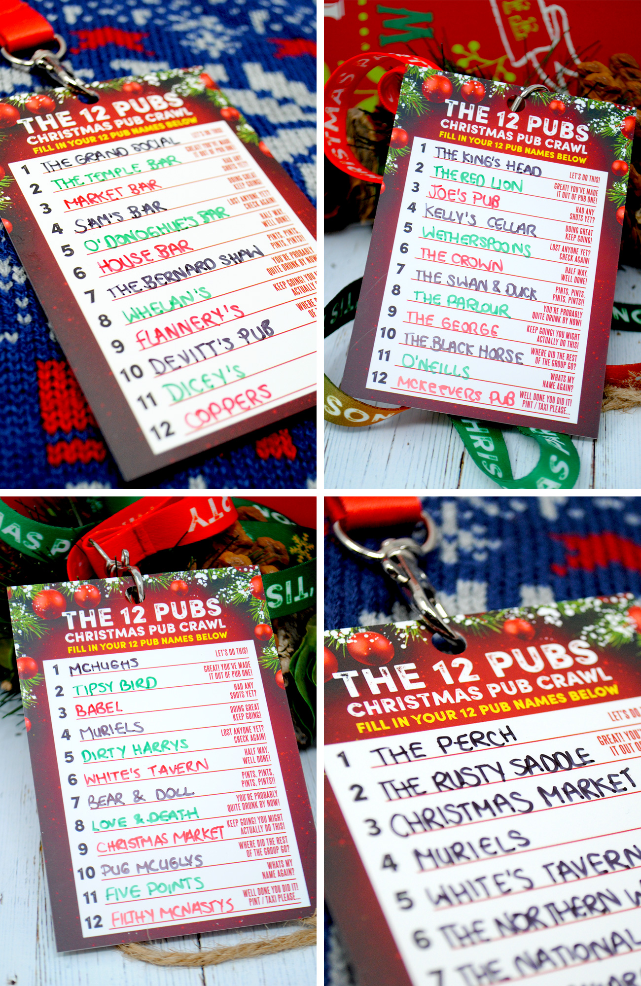 12 pubs of christmas pub list route guide