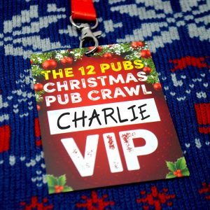 12 pubs of christmas vip lanyard