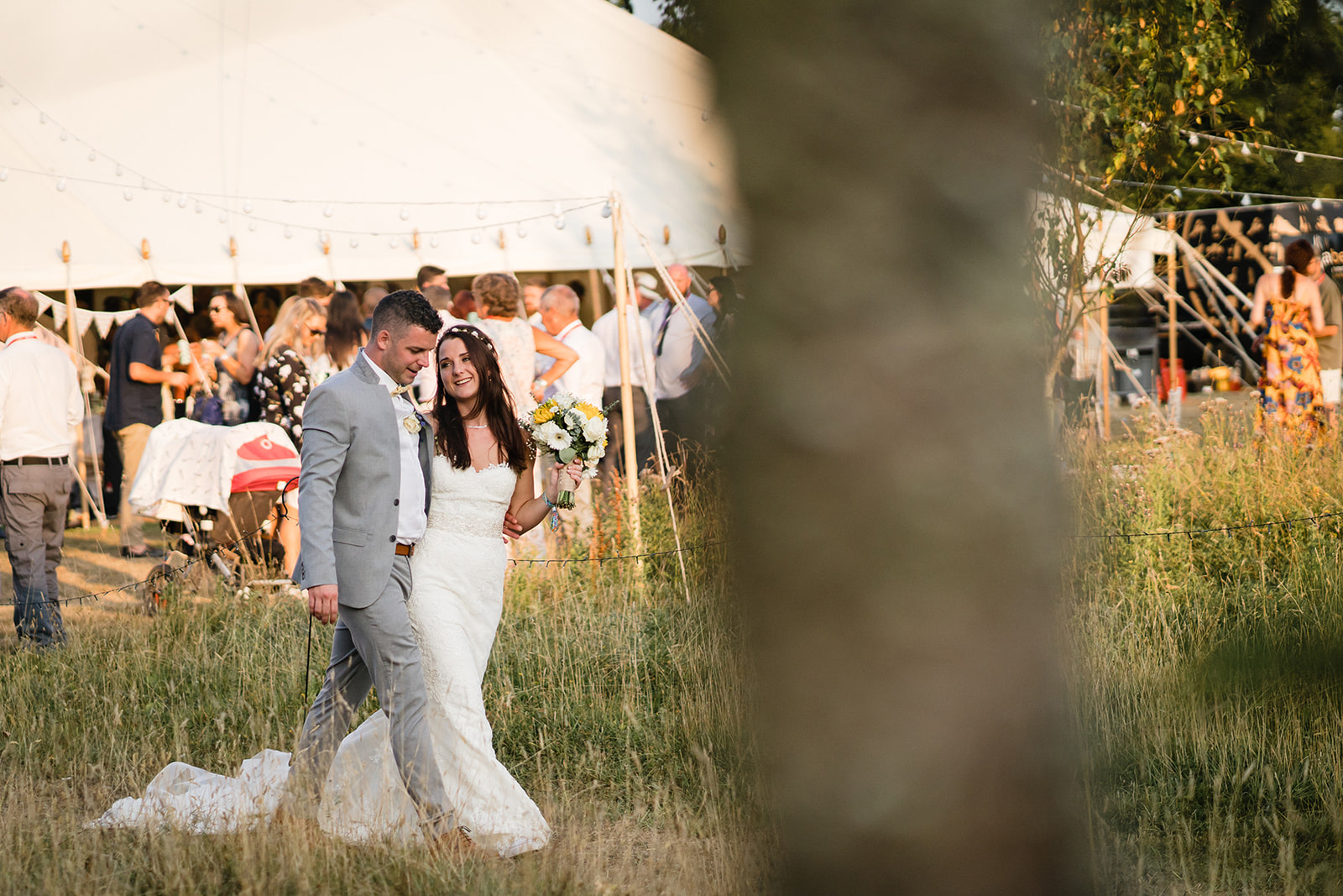 festival bride and groom