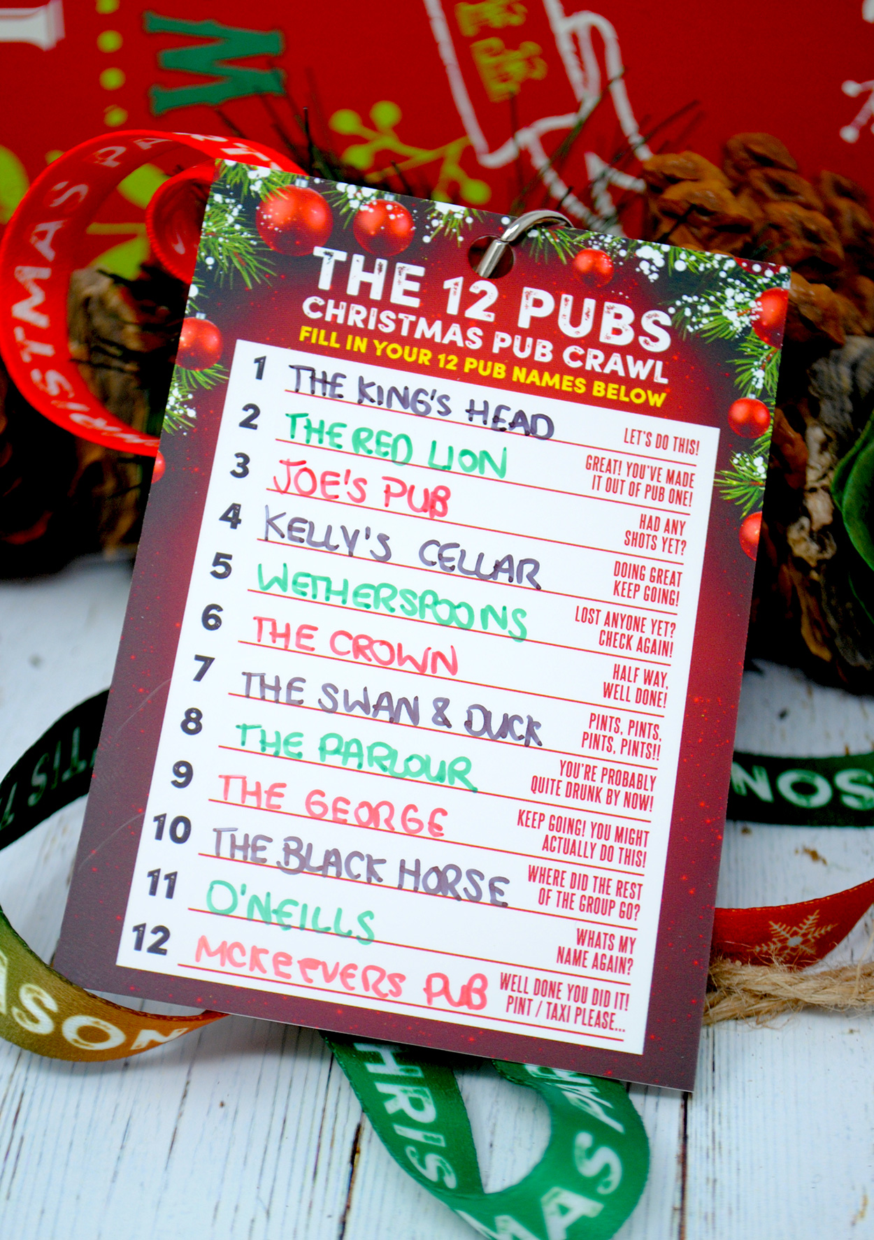 christmas 12 pubs list guide ideas