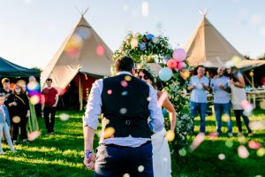 epic tipi festival wedding wristbands