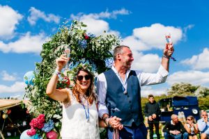 festival bride and groom wedding wristbands