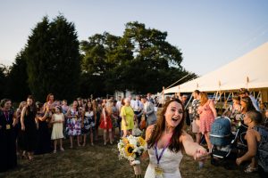 festival bride flower bouquet throwing