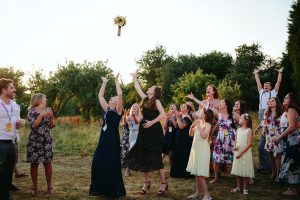 festival wedding bouquet throw