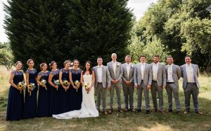 festival wedding bride groom bridesmaids groomsmen